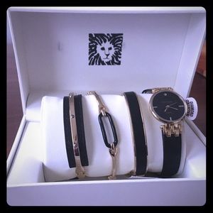 Anne Klein diamond collection watch set